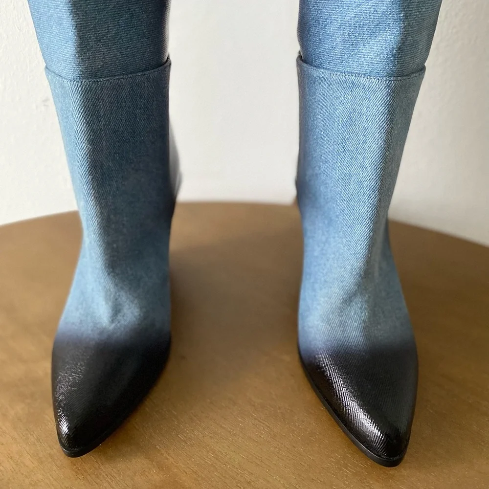 New Jimmy Choo - Maceo denim over-the-knee boots 37 $2,025
